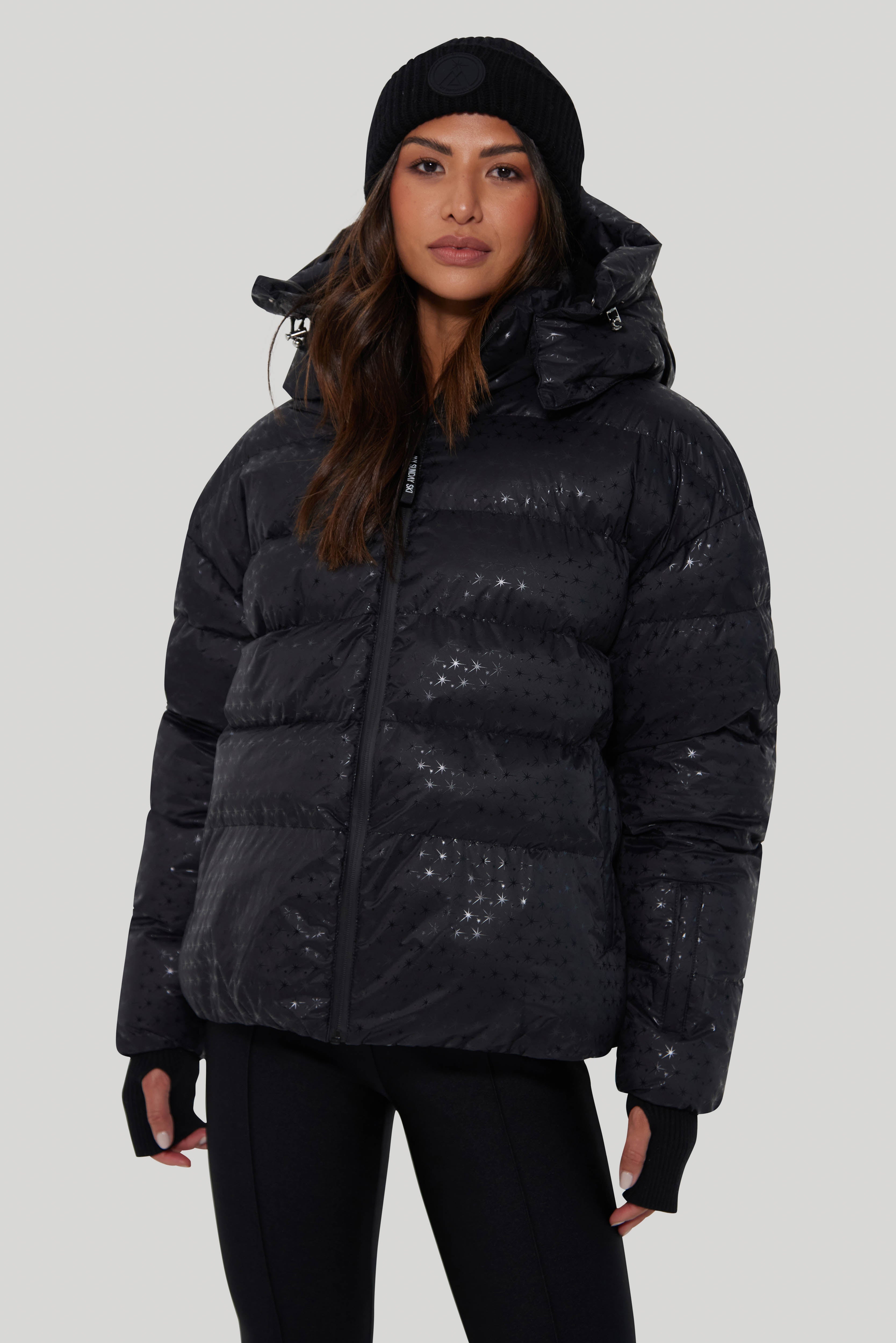 Black ski puffer jacket online