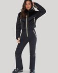 Chevron Ski Suit - Black Velvet