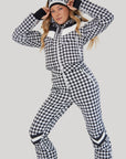 Chevron Ski Suit - Houndstooth