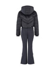 Chevron Ski Suit - Black Velvet