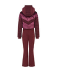 Chevron Ski Suit - Cabernet Velvet