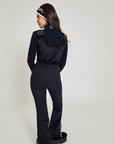 Quilted Velvet Ski Overall - Noir