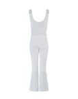 Quilted Velvet Ski Overall - White